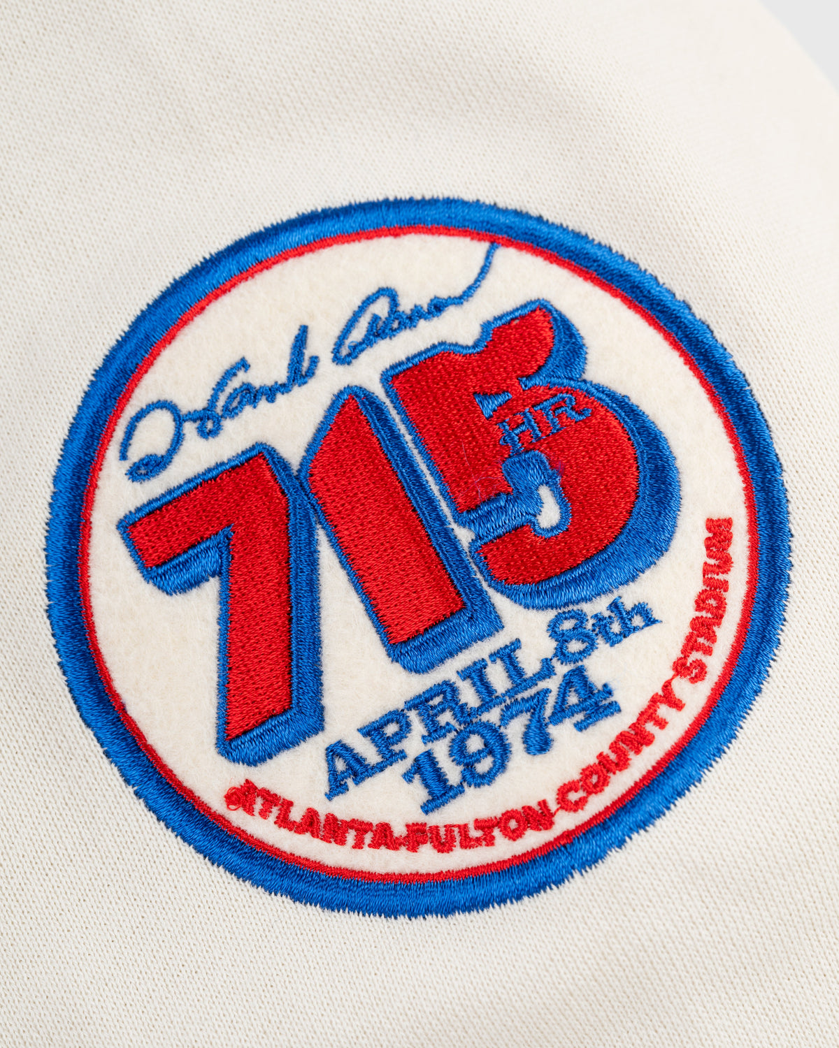Hank Aaron French Terry Script Hooded Sweatshirt product image 3, provided for visual reference and product detail review