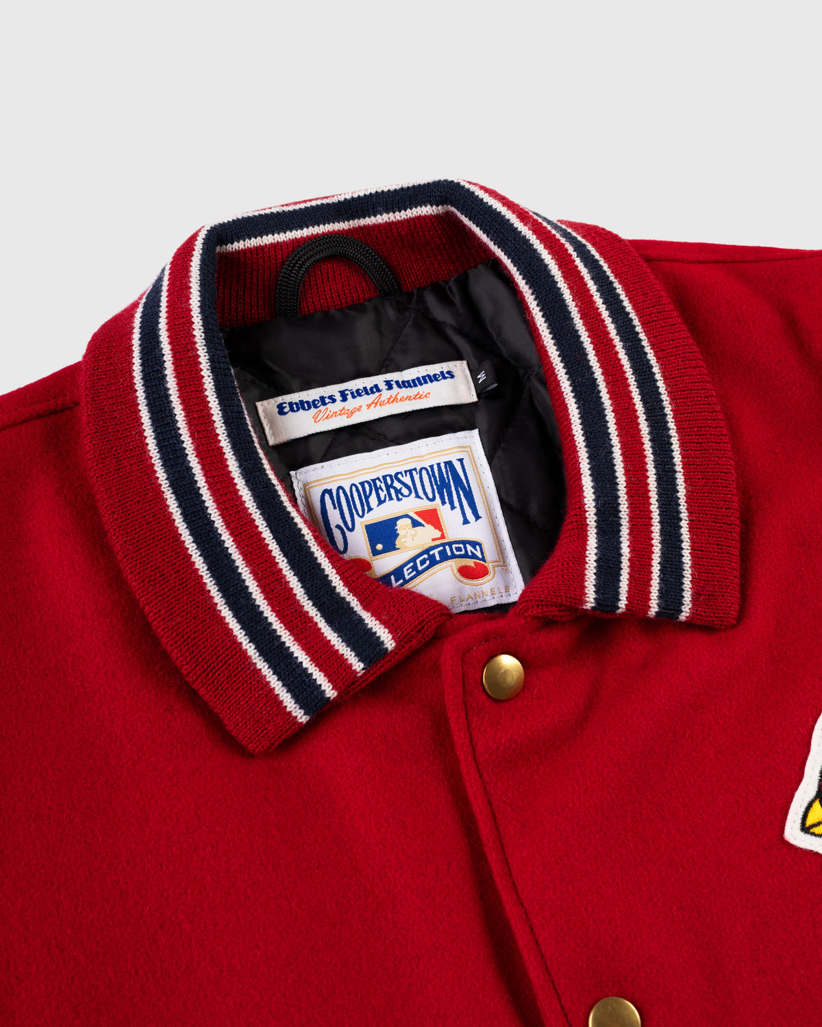 St. Louis Cardinals 1940 Authentic Wool & Leather Jacket product image 2, provided for visual reference and product detail