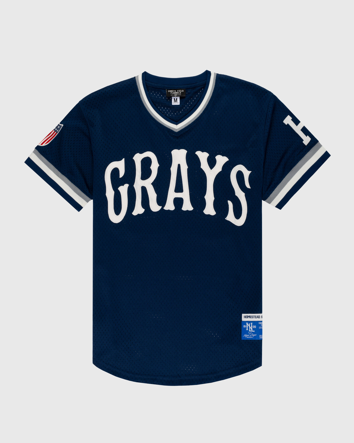 Homestead Grays Mesh V-Neck Jersey product image 1, provided for visual reference and product detail review