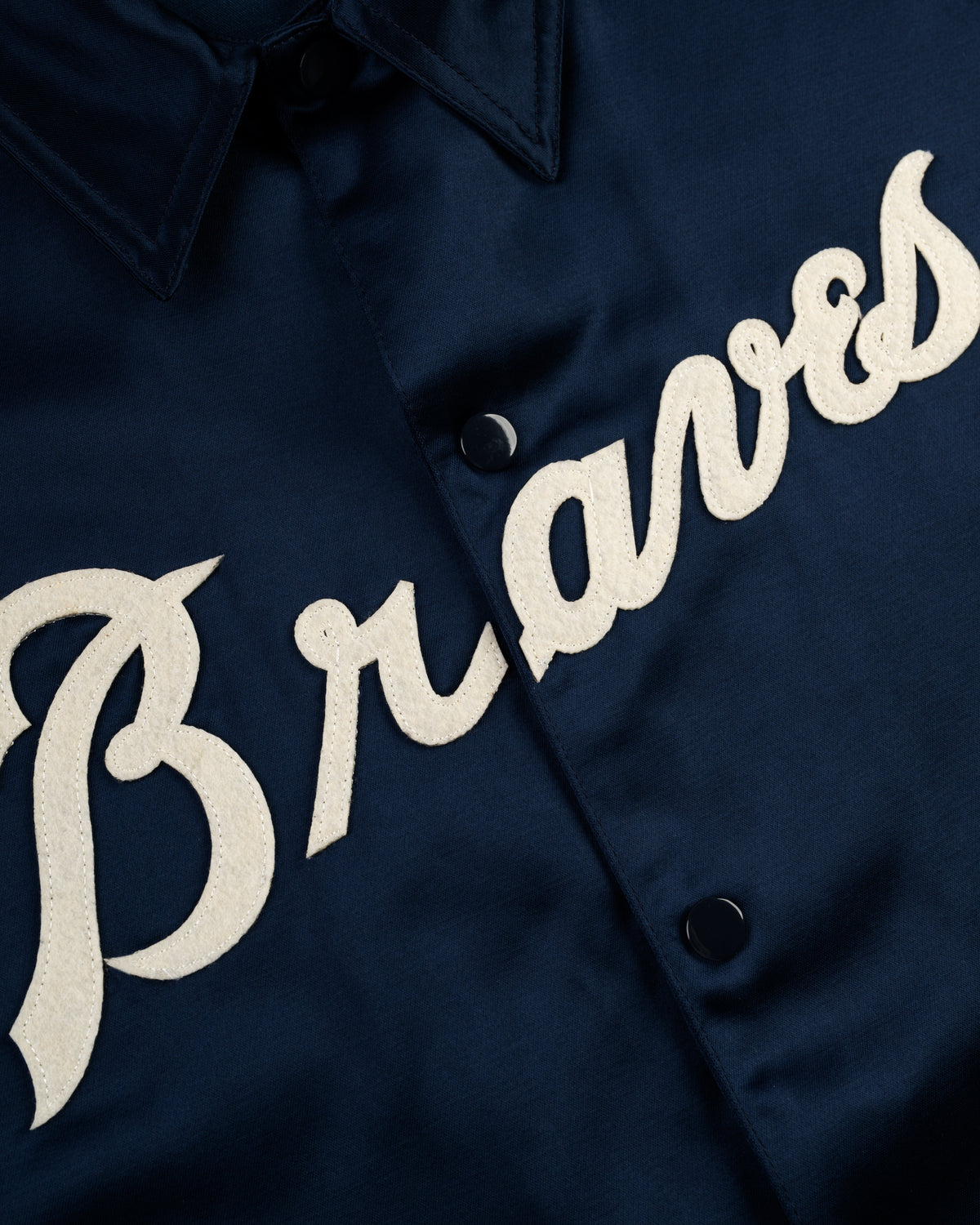 Atlanta Braves 1968 Satin Windbreaker Jacket product image 2, provided for visual reference and product detail review