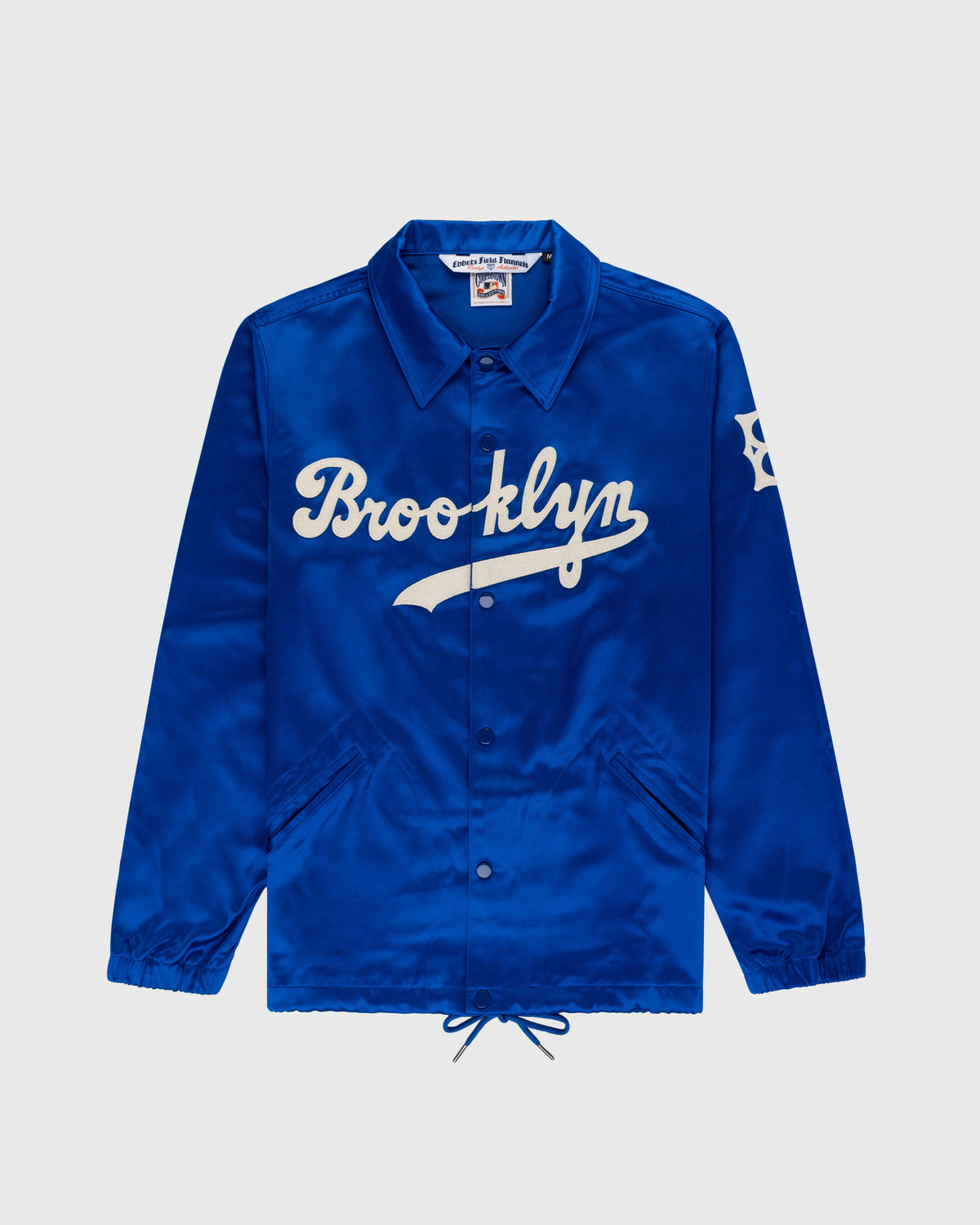 Brooklyn Dodgers 1945 Satin Windbreaker Jacket product image 1, provided for visual reference and product detail review