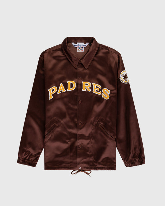 San Diego Padres 1969 Satin Windbreaker Jacket product image 1, provided for visual reference and product detail review