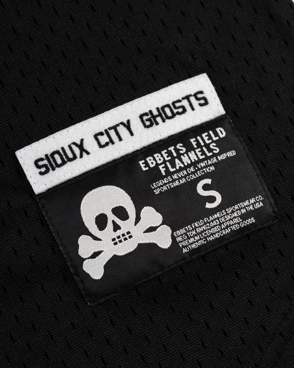 Sioux City Ghosts Mesh Button-Up Jersey product image 3, provided for visual reference and product detail review