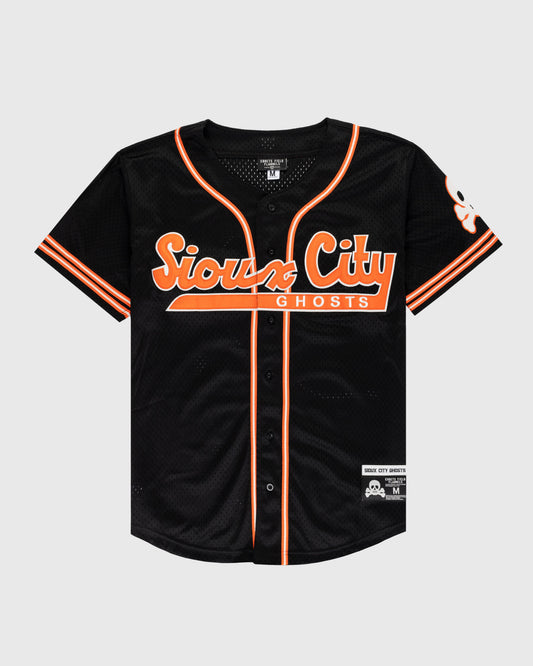 Sioux City Ghosts Mesh Button-Up Jersey product image 1, provided for visual reference and product detail review