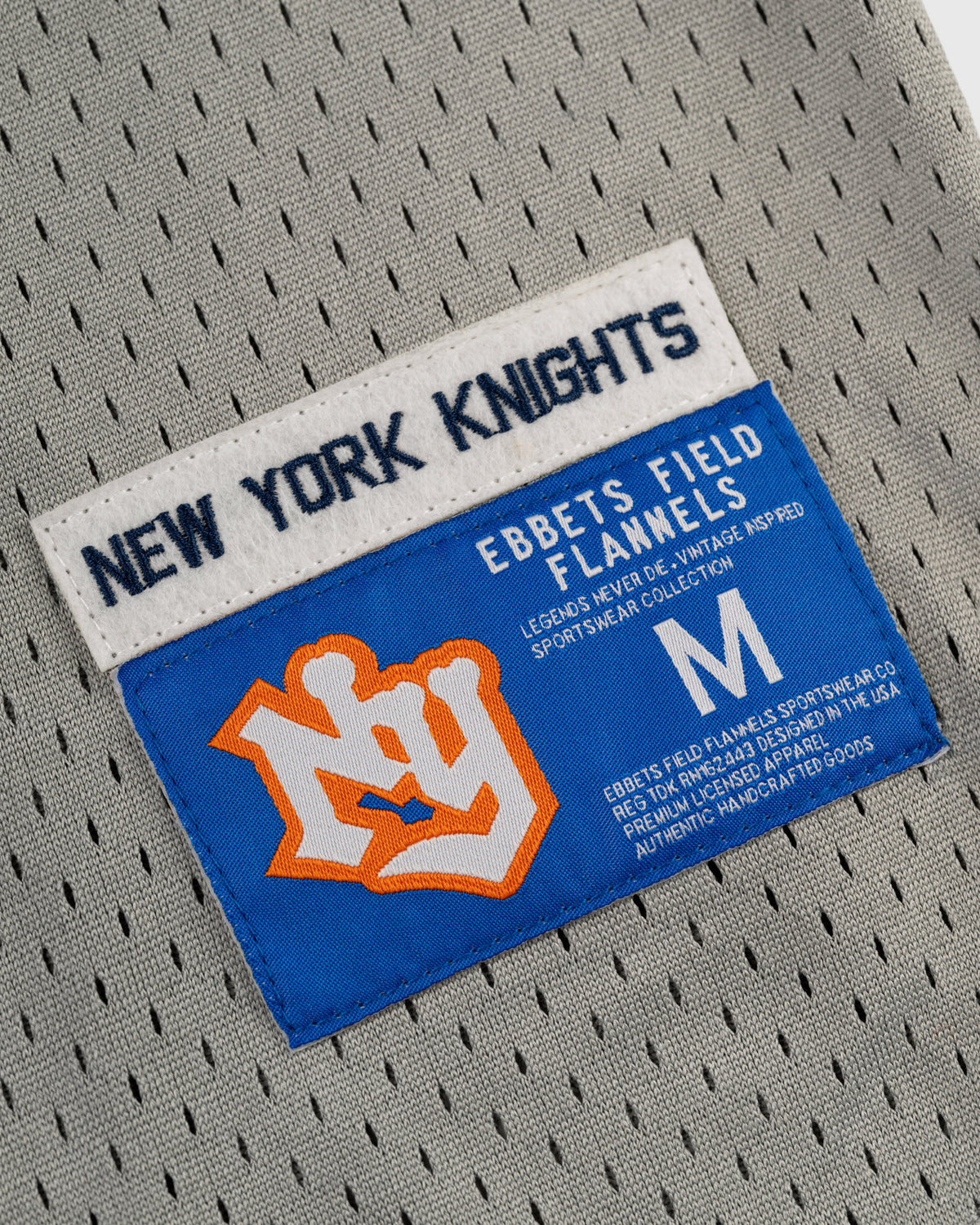 New York Knights Mesh Button-Up Baseball Jersey product image 4, provided for visual reference and product detail review