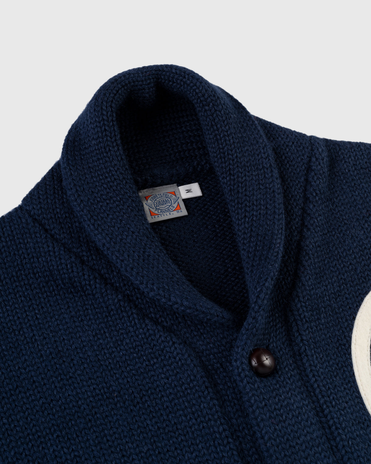 Kansas City Monarchs 1922 Wool Shawl Collar Sweater product image 2, provided for visual reference and product detail review