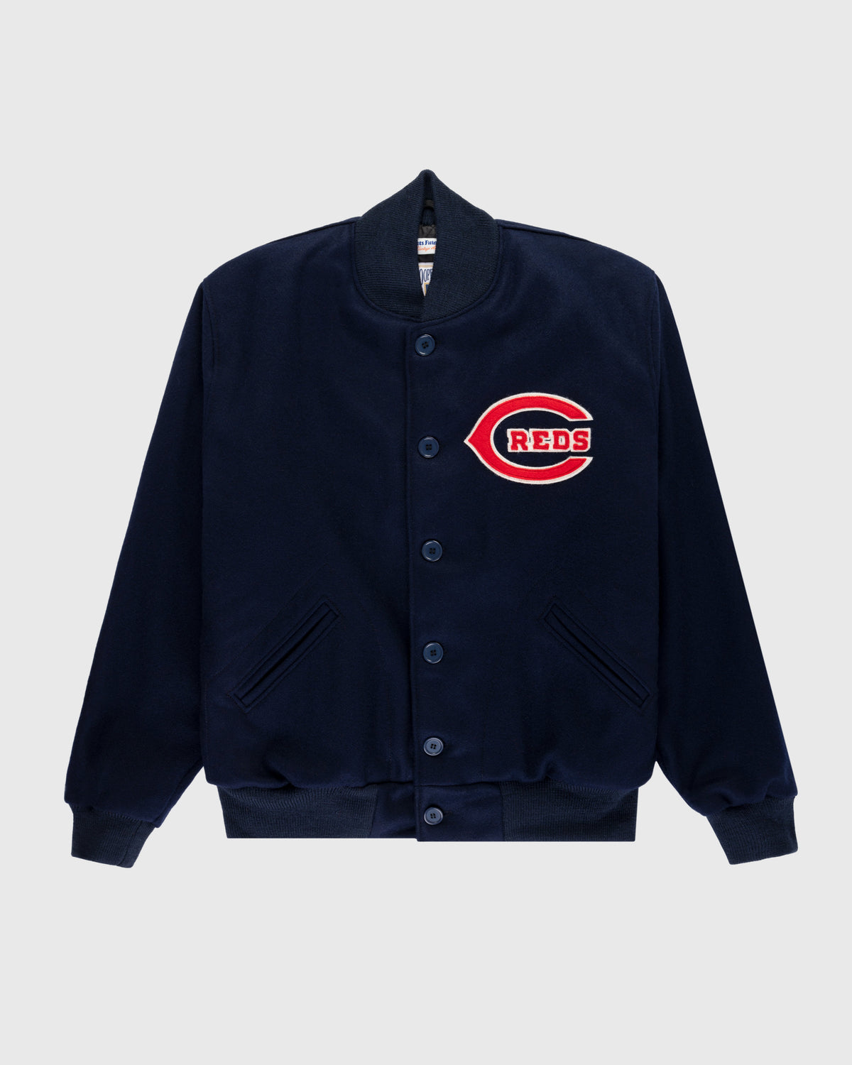 Cincinnati Reds 1942 Authentic All Wool Varsity Jacket product image 1, provided for visual reference and product detail