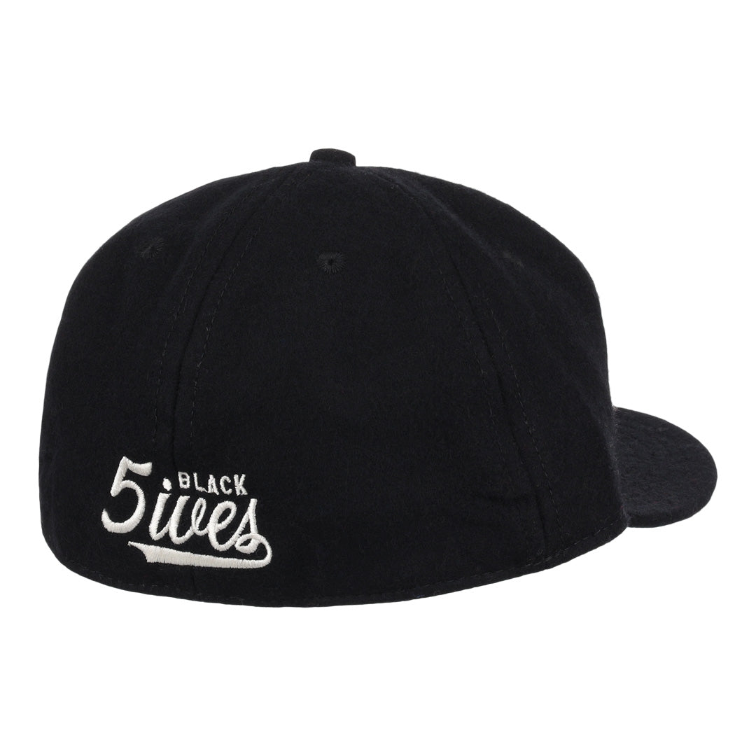 Black Fives Wool Ballcap product image 2, provided for visual reference and product detail review