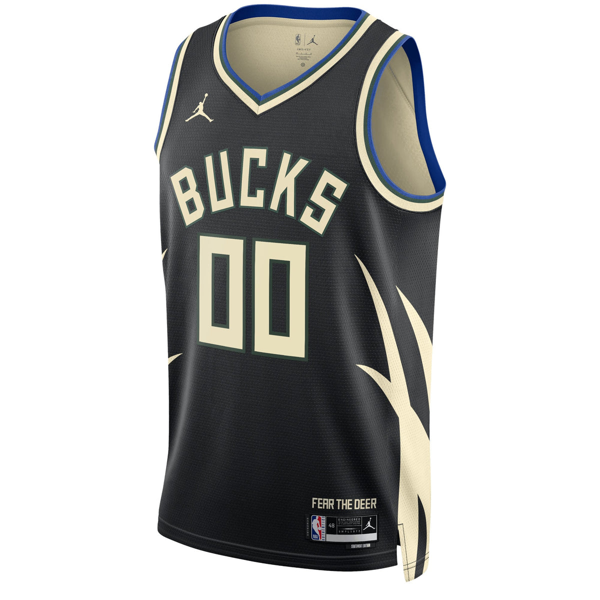 Unisex Milwaukee Bucks Jordan Brand Black 2022/23 Swingman product image 3