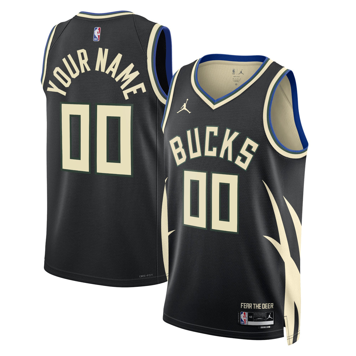 Unisex Milwaukee Bucks Jordan Brand Black 2022/23 Swingman product image 1