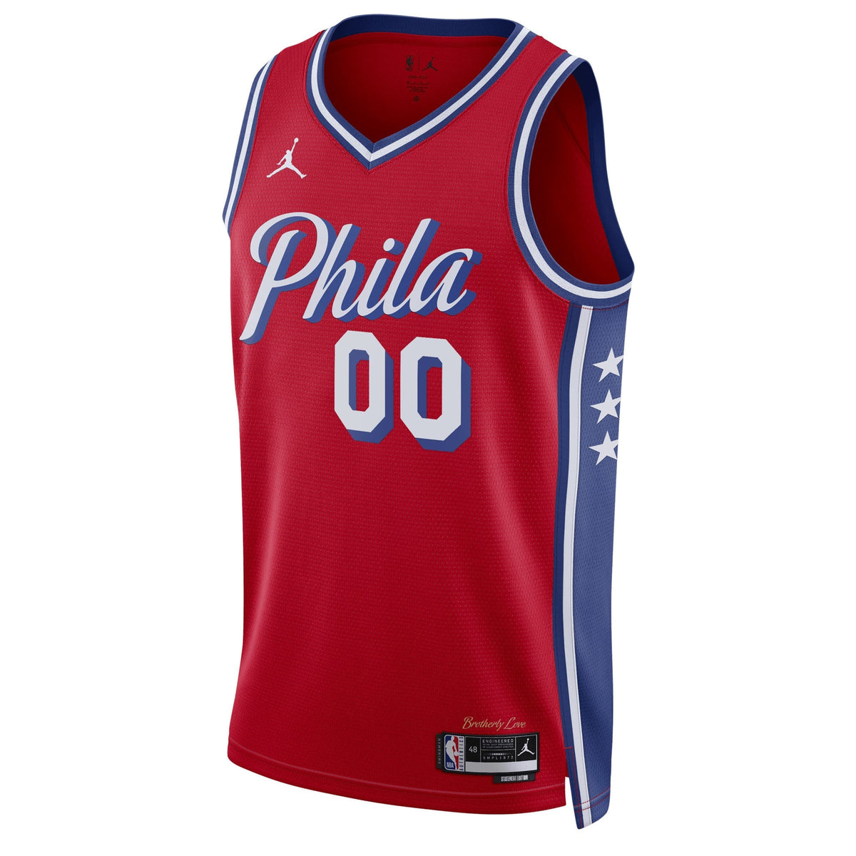 Unisex Philadelphia 76ers Jordan Brand Red 2022/23 Swingman product image 3