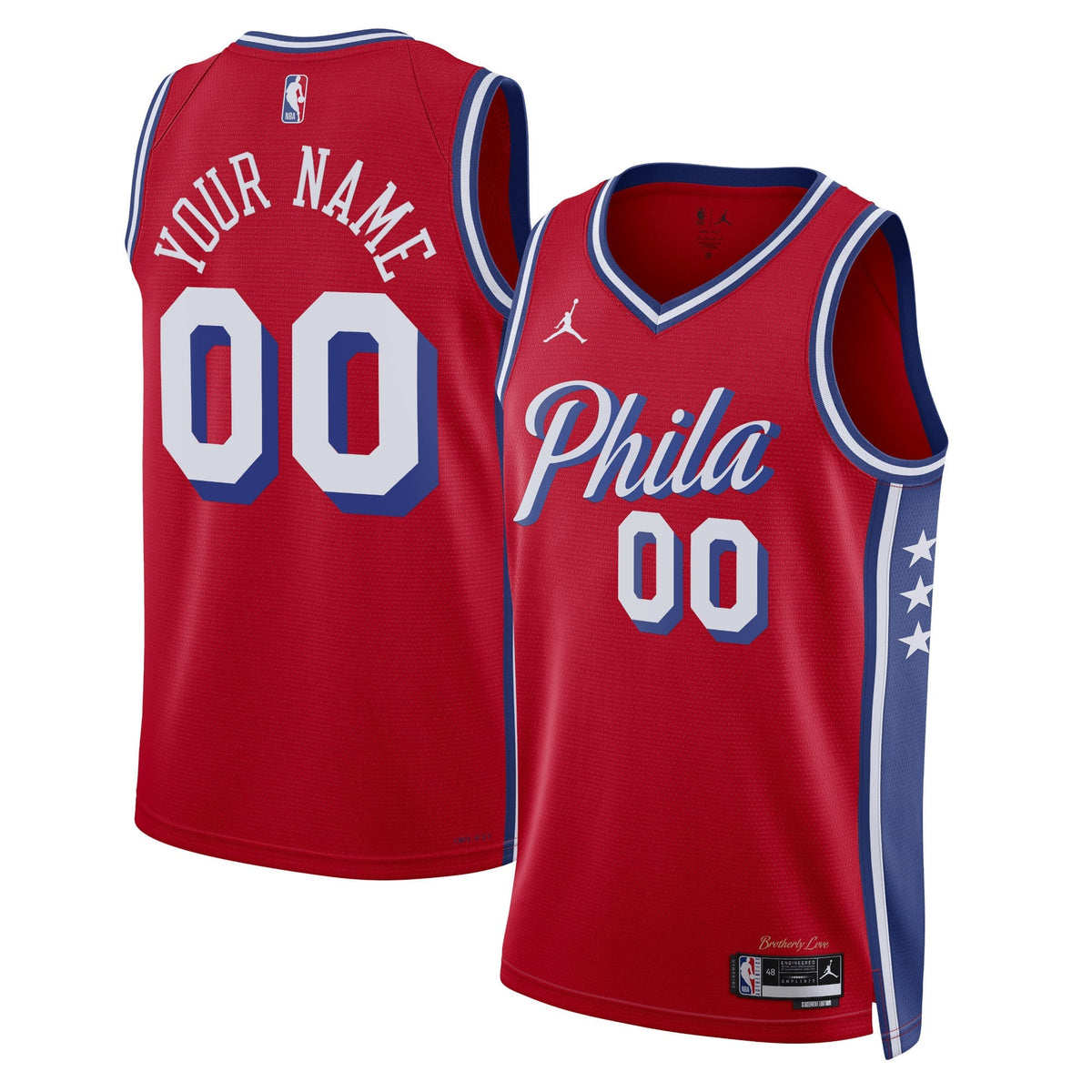 Unisex Philadelphia 76ers Jordan Brand Red 2022/23 Swingman product image 1