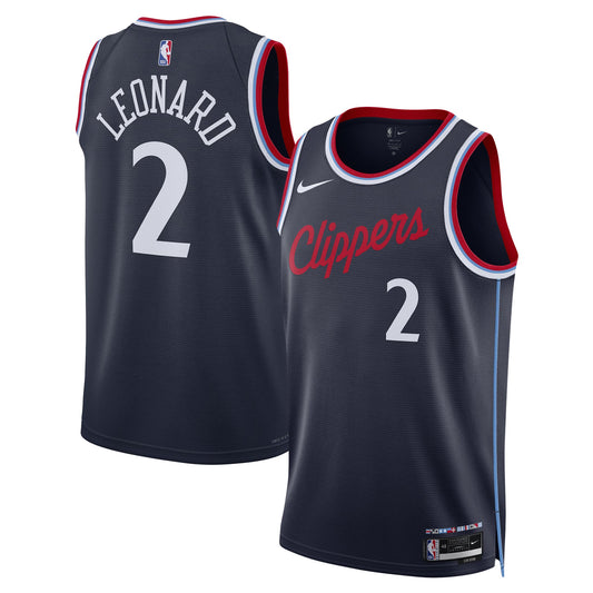 Unisex LA Clippers Kawhi Leonard Nike Navy 2024/25 Swingman product image 1