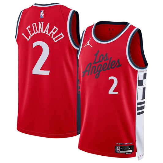 Unisex LA Clippers Kawhi Leonard Jordan Brand Red 2024/25 product image 1