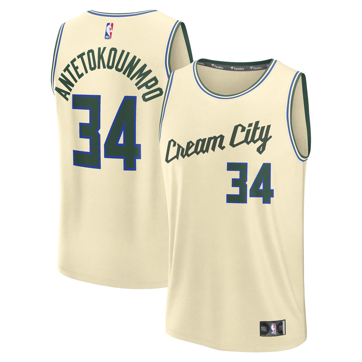 Youth Milwaukee Bucks Giannis Antetokounmpo Fanatics Cream product image 2