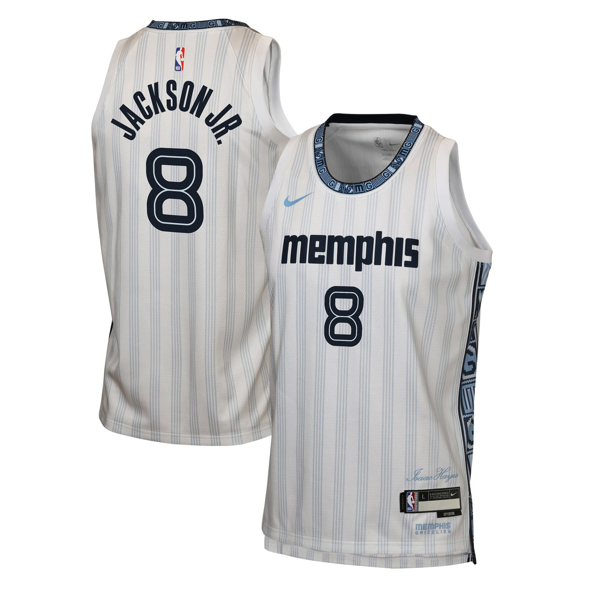 Youth Memphis Grizzlies Jaren Jackson Jr. Nike White product image 1