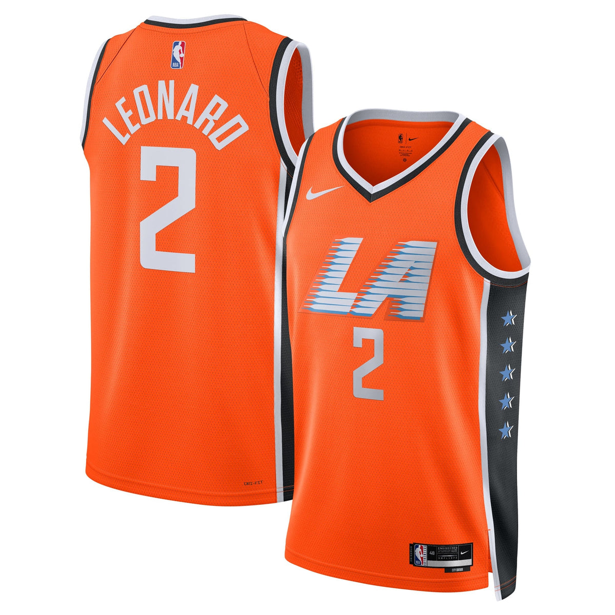 Unisex LA Clippers Kawhi Leonard Nike Orange 2025/26 product image 2