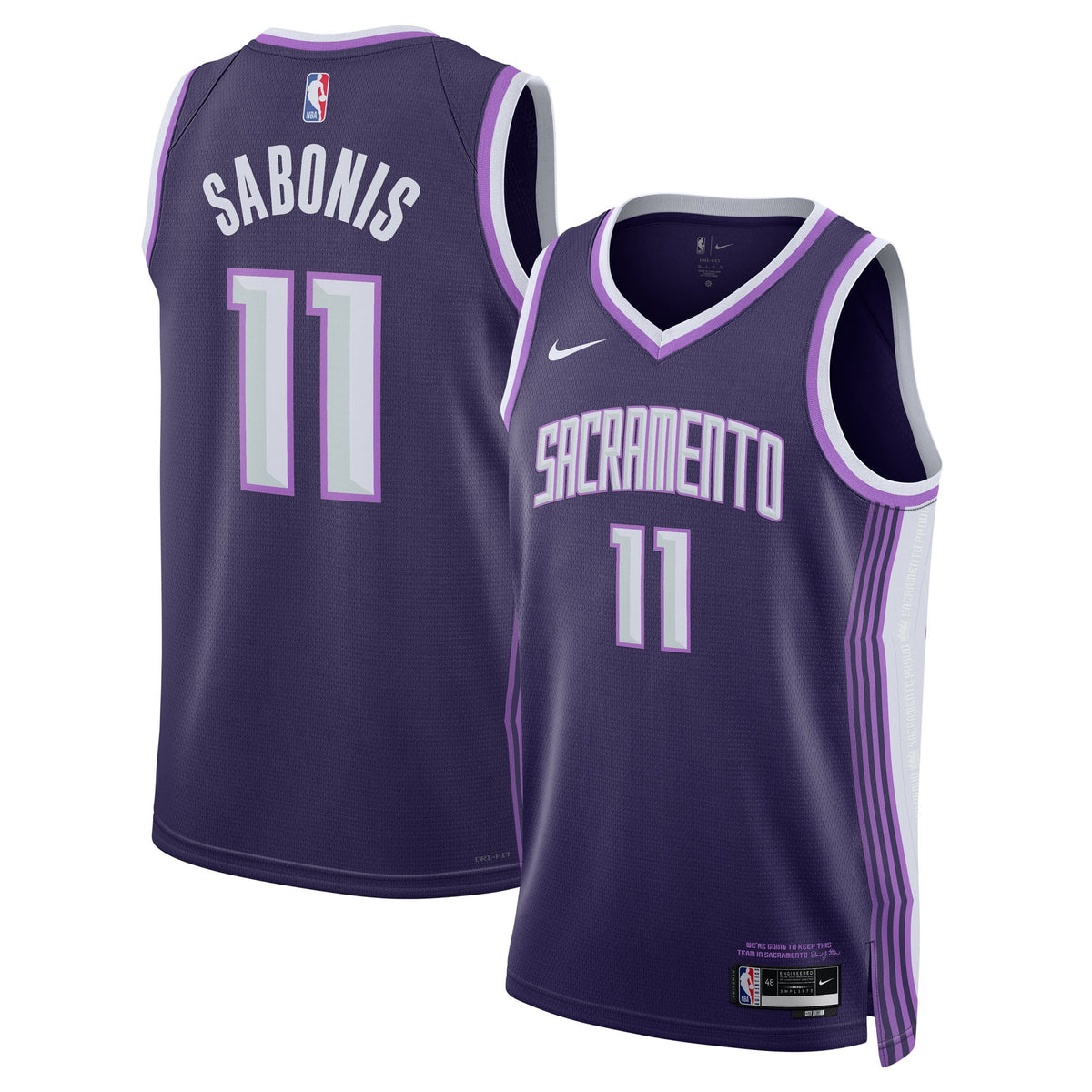 Unisex Sacramento Kings Domantas Sabonis Nike Purple product image 1