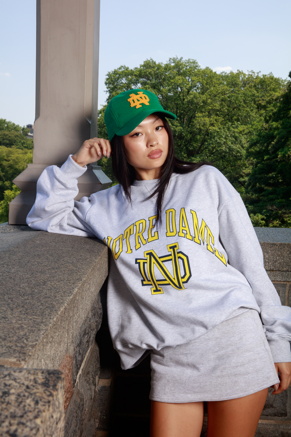 Notre Dame Heavyweight Cotton Terry Crewneck product image 3, provided for visual reference and product detail review