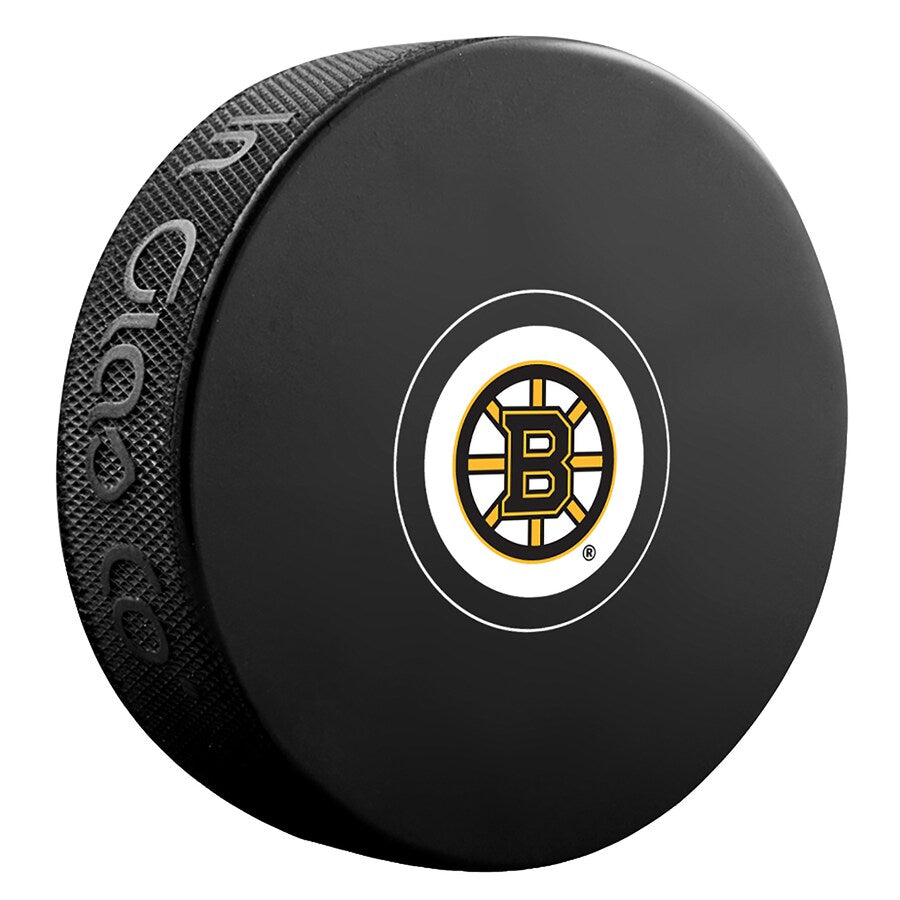 Boston Bruins Team Logo Autograph Model Hockey Puck product image 1, provided for visual reference and product detail review