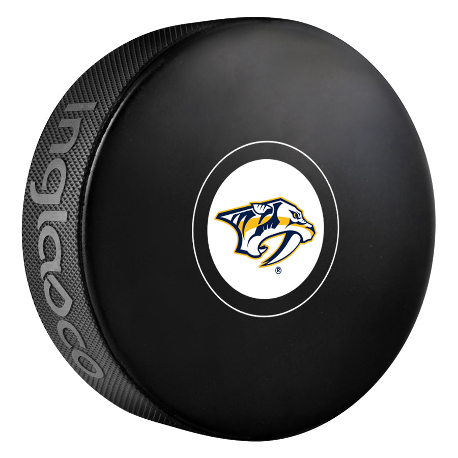 Nashville Predators Team Logo Autograph Model Hockey Puck product image 1, provided for visual reference and product detail
