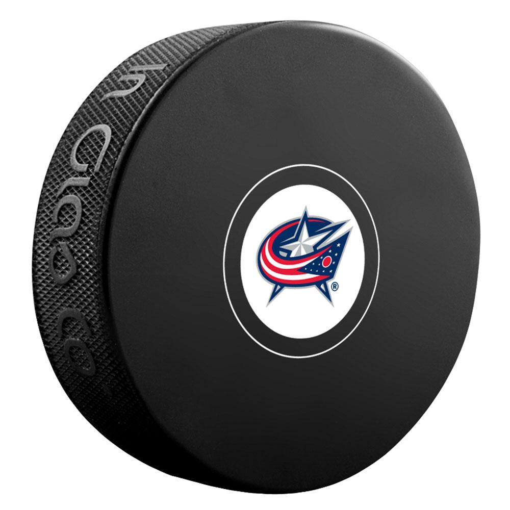 Columbus Blue Jackets Team Logo Autograph Model Hockey Puck product image 1, provided for visual reference and product