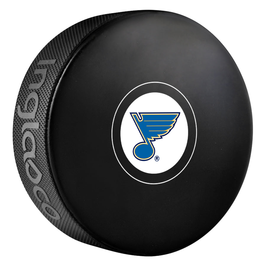 St. Louis Blues Team Logo Autograph Model Hockey Puck product image 1, provided for visual reference and product detail