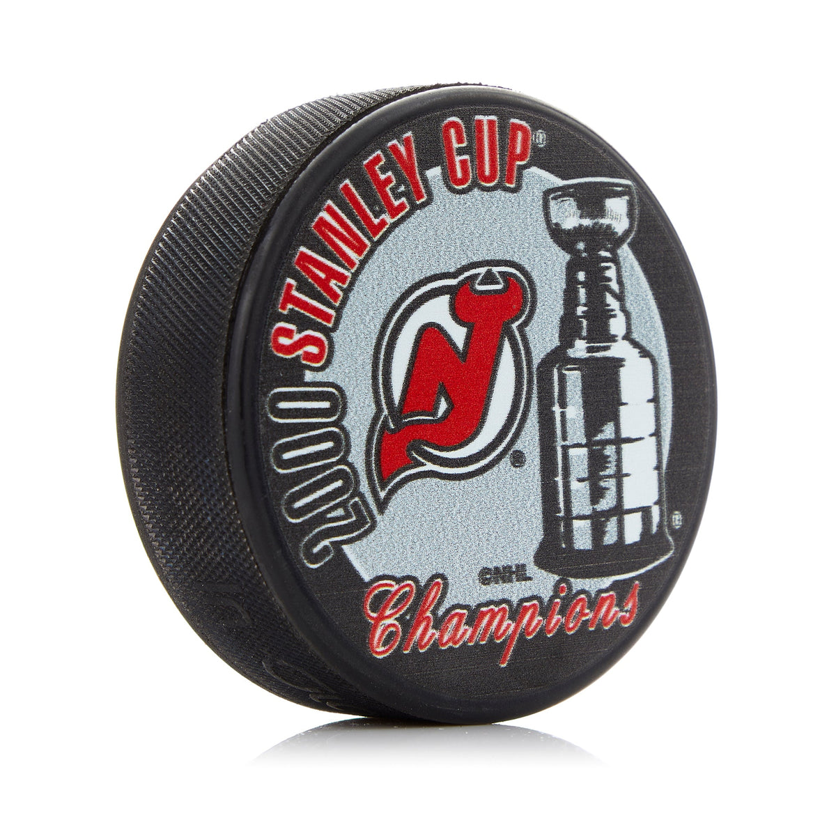 New Jersey Devils 2000 Stanley Cup Champion Souvenir Hockey Puck product image 1, provided for visual reference and product