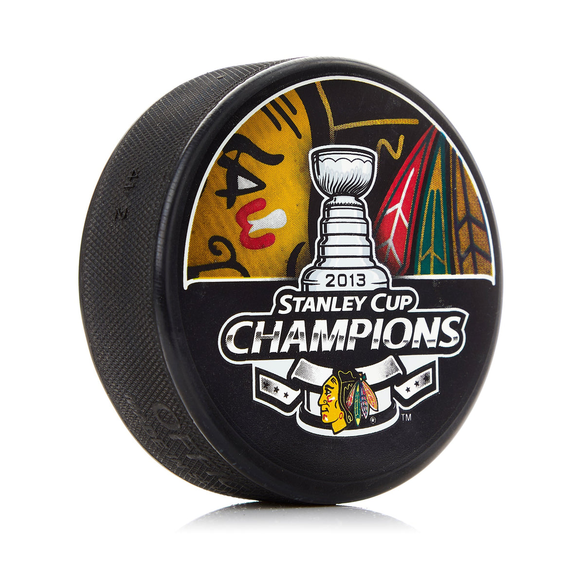 Chicago Blackhawks 2013 Stanley Cup Champion Souvenir Hockey Puck product image 1, provided for visual reference and product