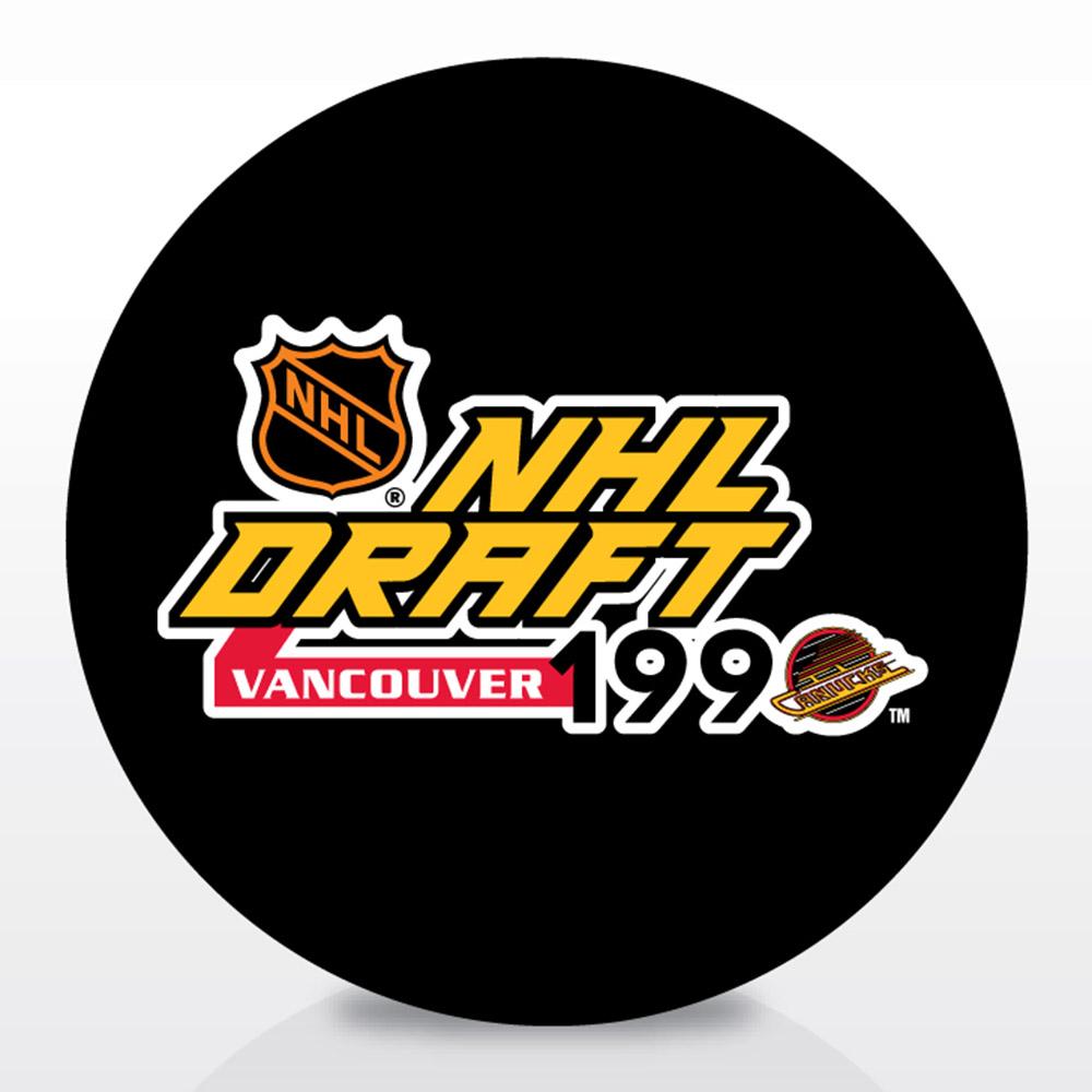 Inglasco 1990 NHL Entry Draft Souvenir Event Hockey Puck product image 1, provided for visual reference and product detail