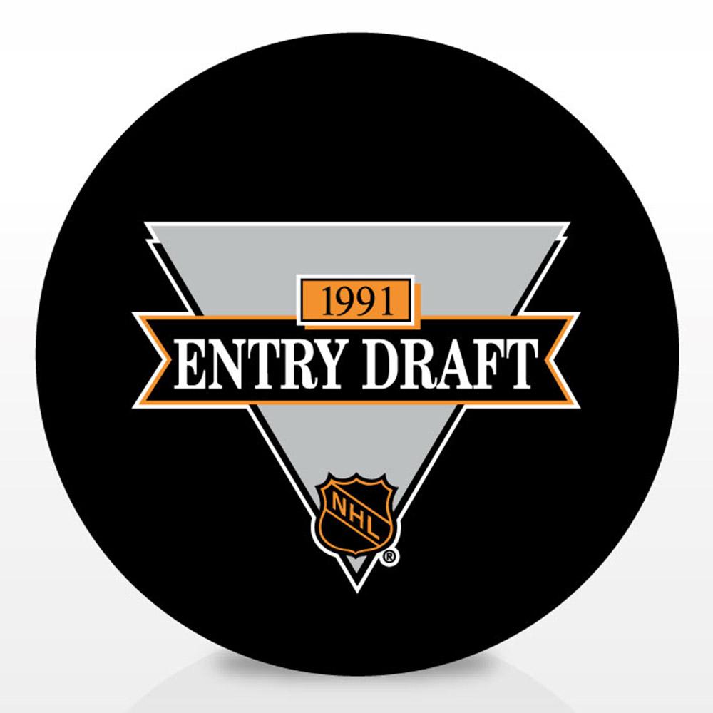 Inglasco 1991 NHL Entry Draft Souvenir Event Hockey Puck product image 1, provided for visual reference and product detail