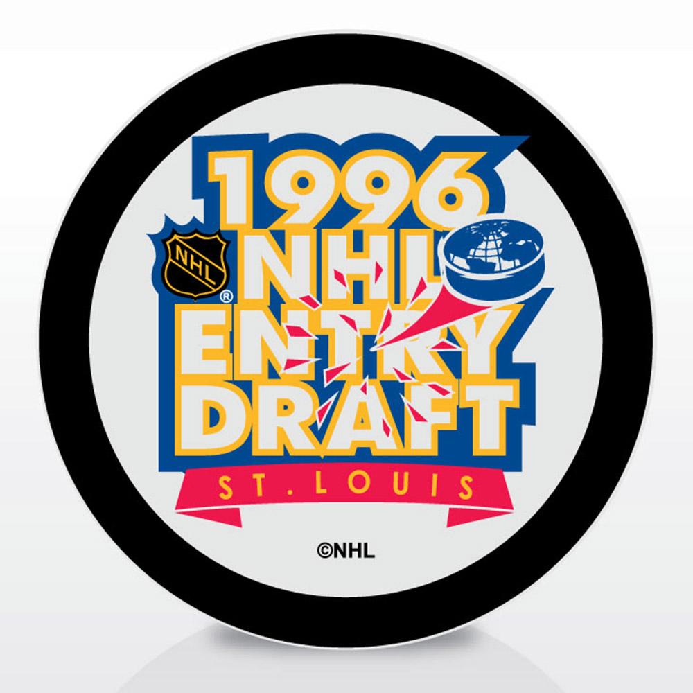 Inglasco 1996 NHL Entry Draft Souvenir Event Hockey Puck product image 1, provided for visual reference and product detail