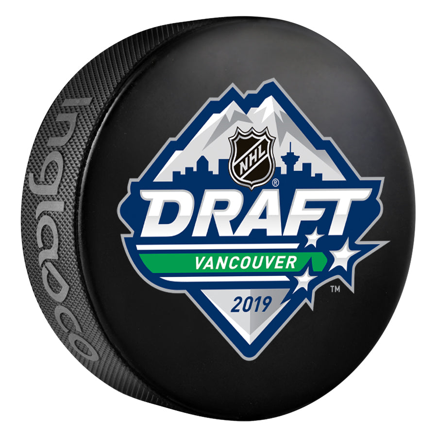 Inglasco 2019 NHL Entry Draft Souvenir Event Hockey Puck product image 1, provided for visual reference and product detail