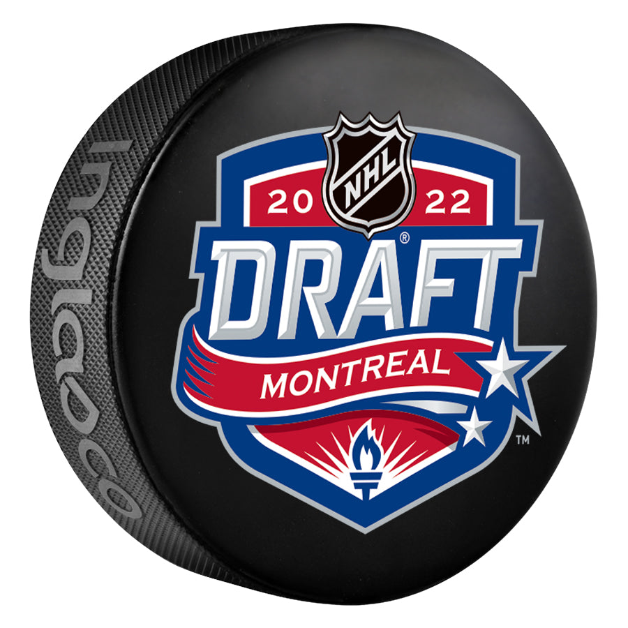 Inglasco 2022 NHL Entry Draft Souvenir Event Hockey Puck product image 1, provided for visual reference and product detail