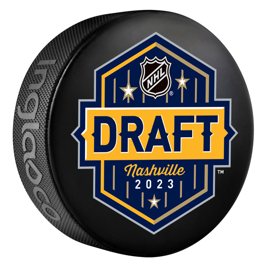 Inglasco 2023 NHL Entry Draft Souvenir Event Hockey Puck product image 1, provided for visual reference and product detail