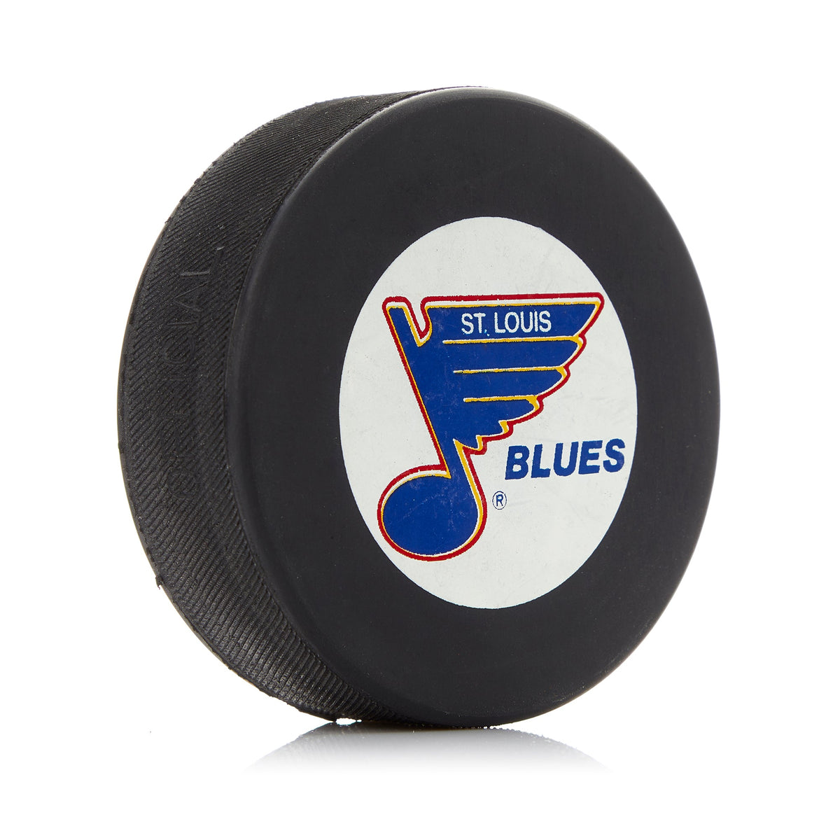 St. Louis Blues Vintage 1970 Autograph Style Souvenir Puck product image 1, provided for visual reference and product detail