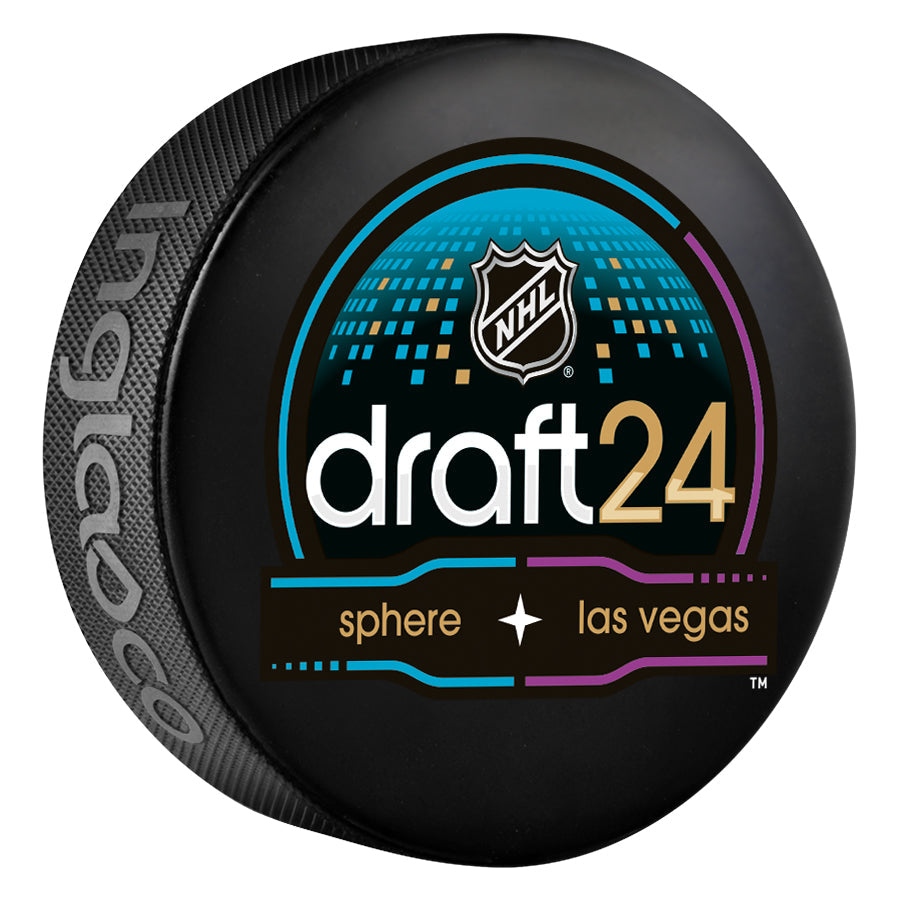 Inglasco 2024 NHL Entry Draft Souvenir Event Hockey Puck product image 1, provided for visual reference and product detail
