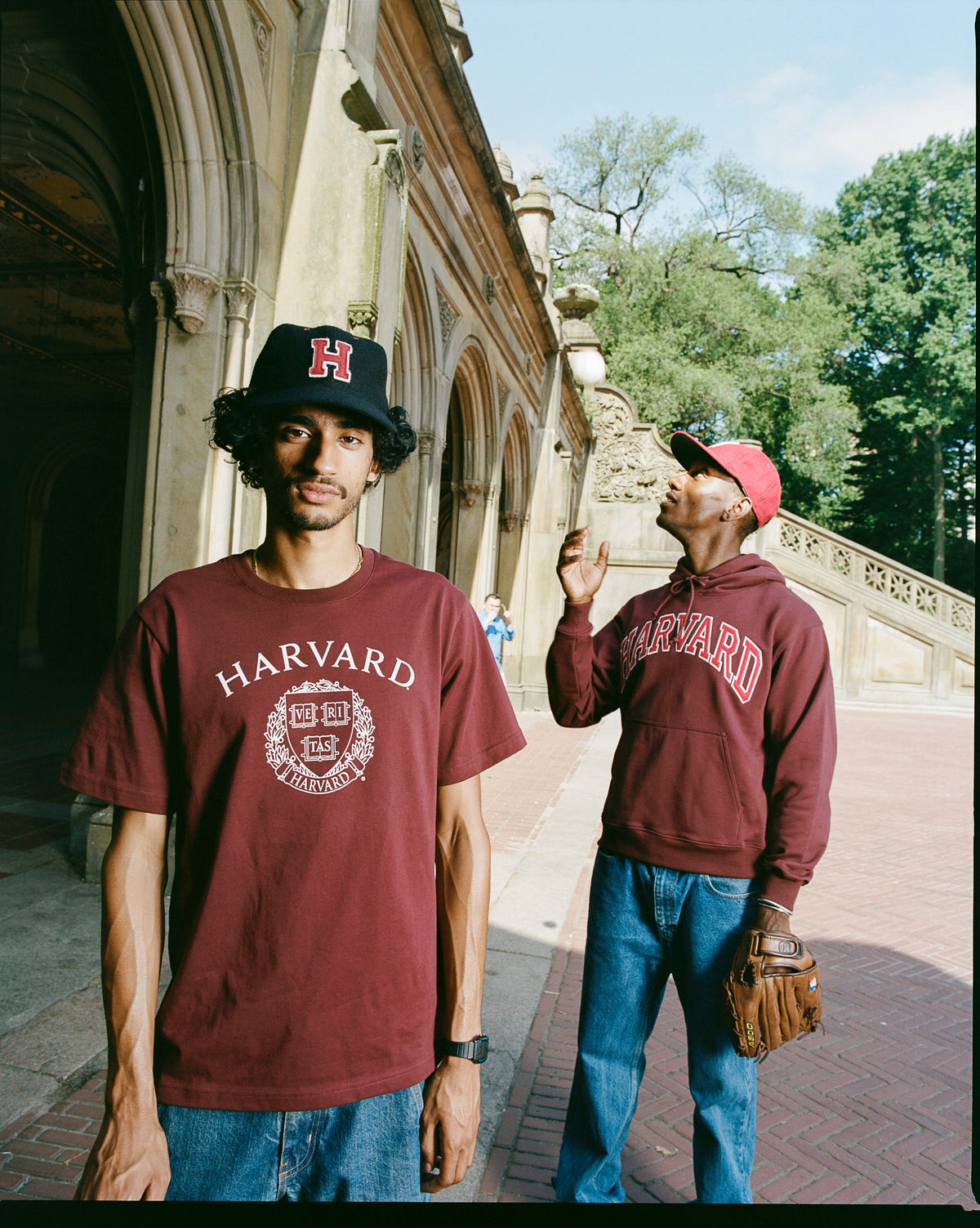 Harvard University Heavyweight Cotton Terry Pullover Hoodie product image 2, provided for visual reference and product