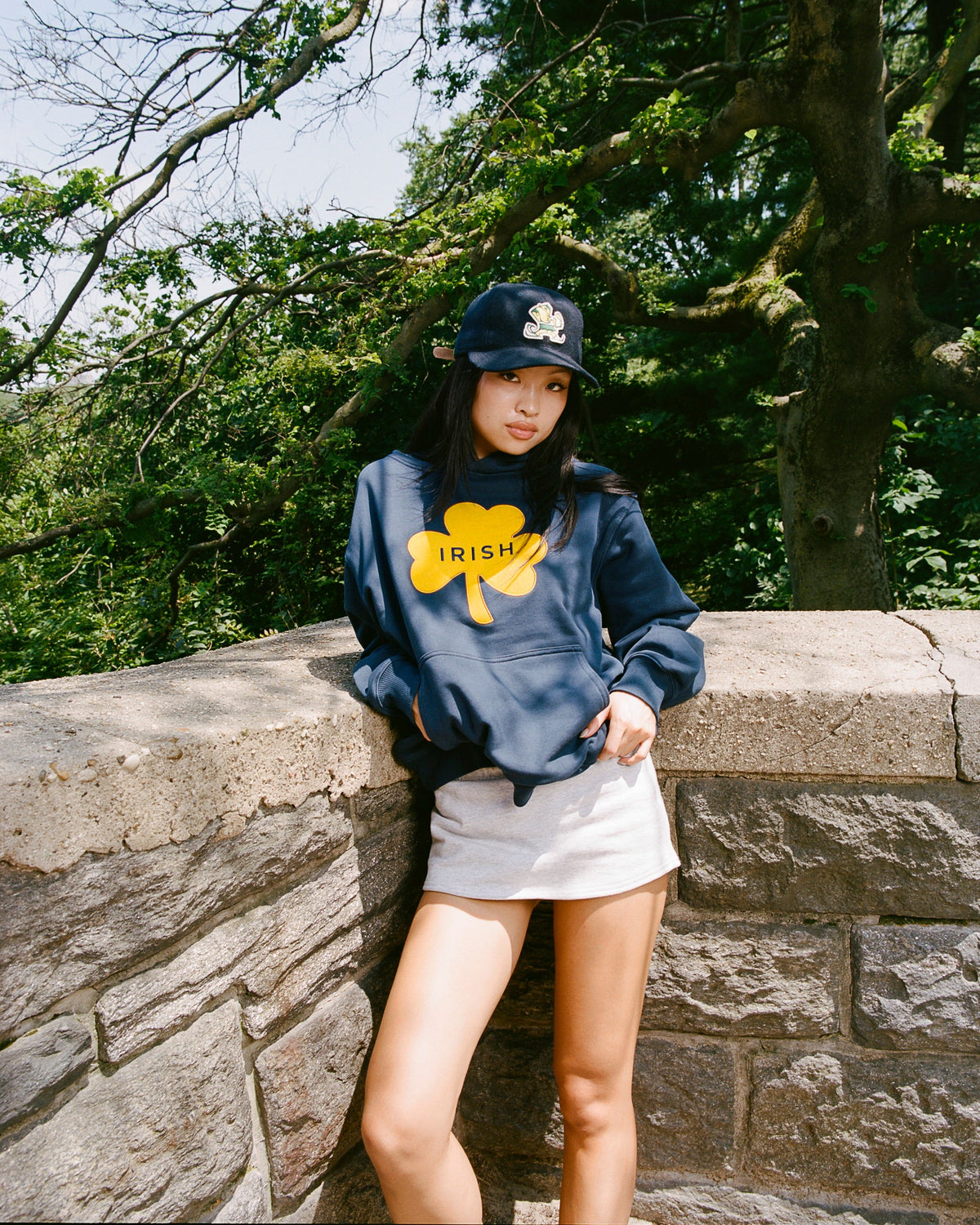 Notre Dame Heavyweight Cotton Terry Pullover Hoodie product image 3, provided for visual reference and product detail review
