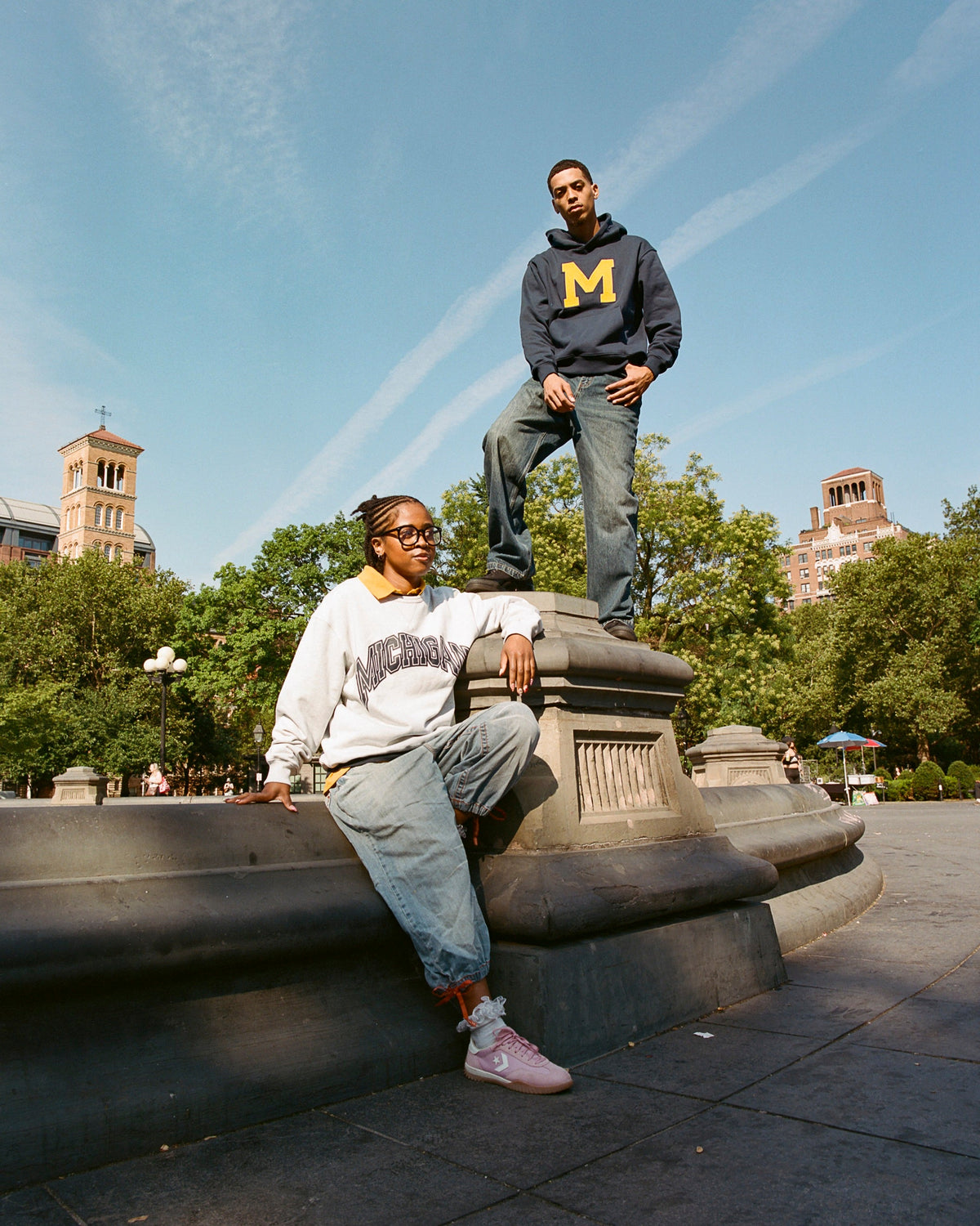 University of Michigan Heavyweight Cotton Terry Pullover Hoodie product image 2, provided for visual reference and product