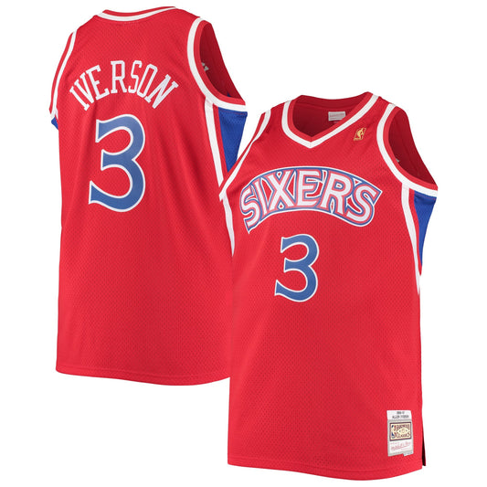 Men's Philadelphia 76ers Allen Iverson Mitchell & Ness Red product image 1