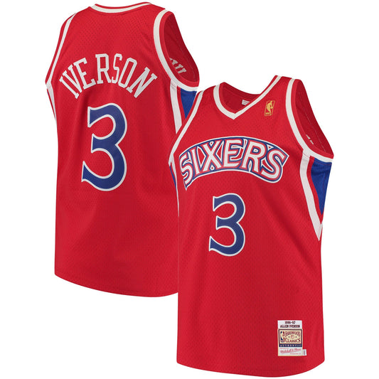 Men's Philadelphia 76ers Allen Iverson Mitchell & Ness Red product image 1