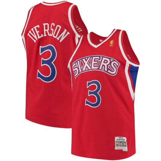 Men's Philadelphia 76ers Allen Iverson Mitchell & Ness Red product image 1