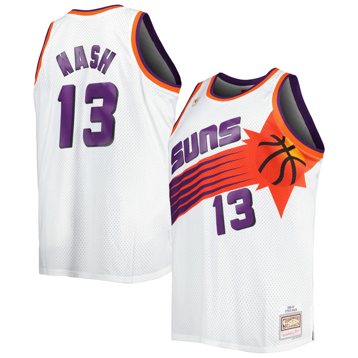 Men's Phoenix Suns Steve Nash Mitchell & Ness White Big & product image 1