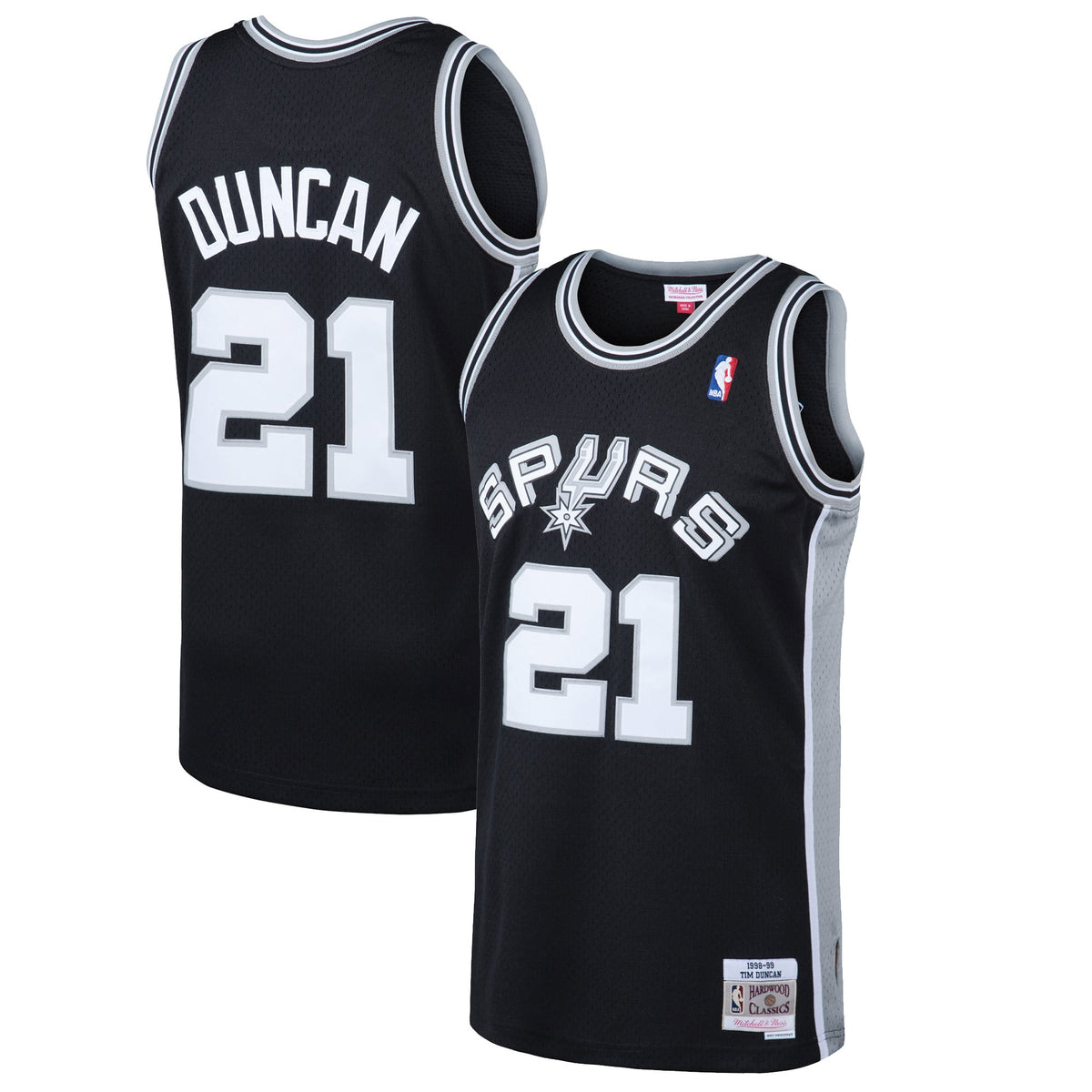Men's San Antonio Spurs Tim Duncan Mitchell & Ness Black product image 1