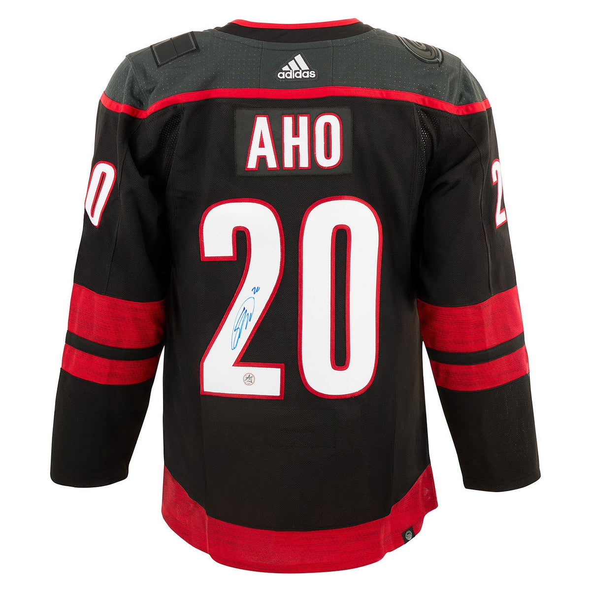 Sebastian Aho Signed Carolina Hurricanes Black adidas Jersey product image 1, provided for visual reference and product