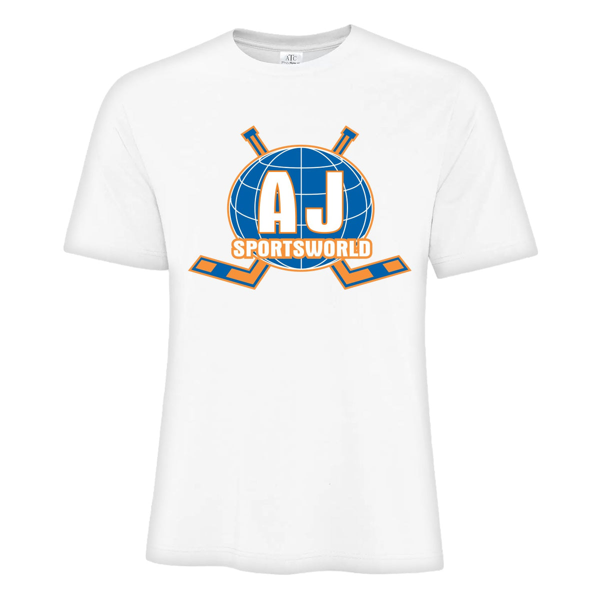 AJ Sports Logo Design Fan T-Shirt product image 1, provided for visual reference and product detail review