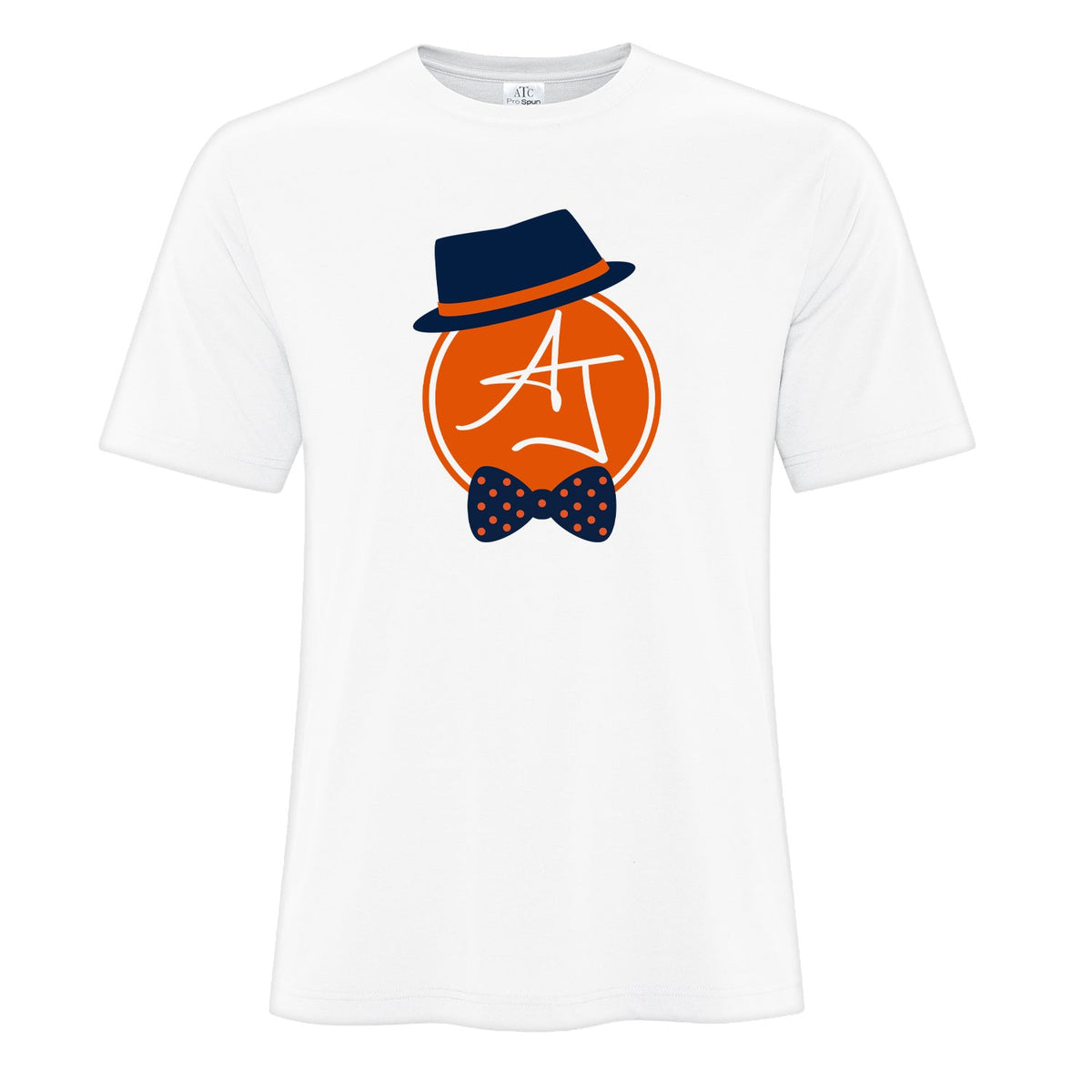 AJ Sports Logo Design Fan T-Shirt product image 4, provided for visual reference and product detail review