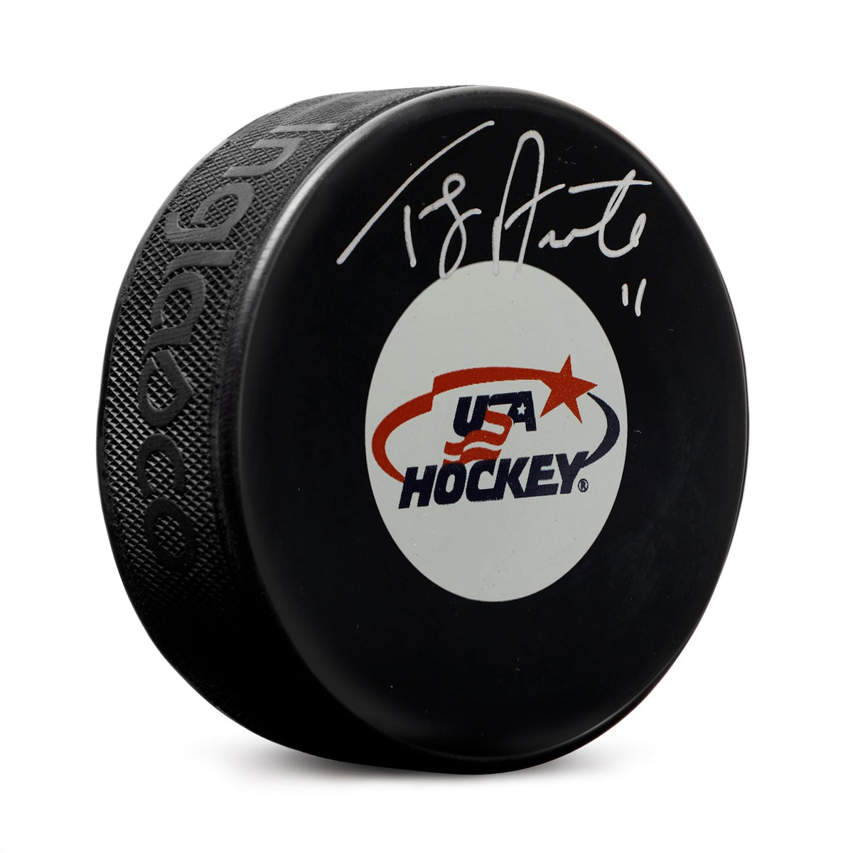 Tony Amonte Autographed Team USA Hockey Puck product image 1, provided for visual reference and product detail review