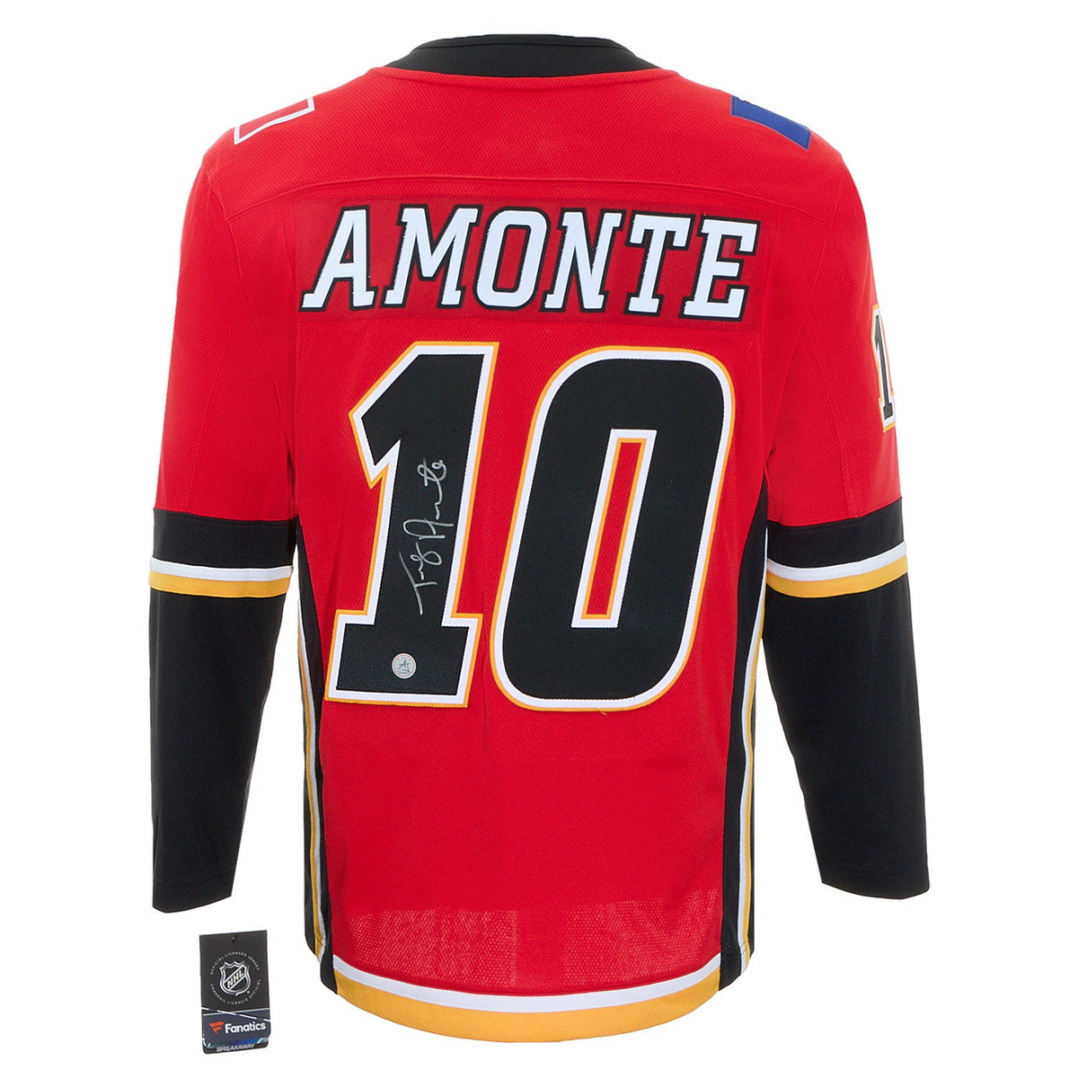 Tony Amonte Signed Calgary Flames Black Logo Fanatics Breakaway Jersey product image 1, provided for visual reference and